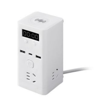 Uspravna USB produžna utičnica s bežičnim punjenjem, višefunkcionalna stolna utičnica s dugim kabelom