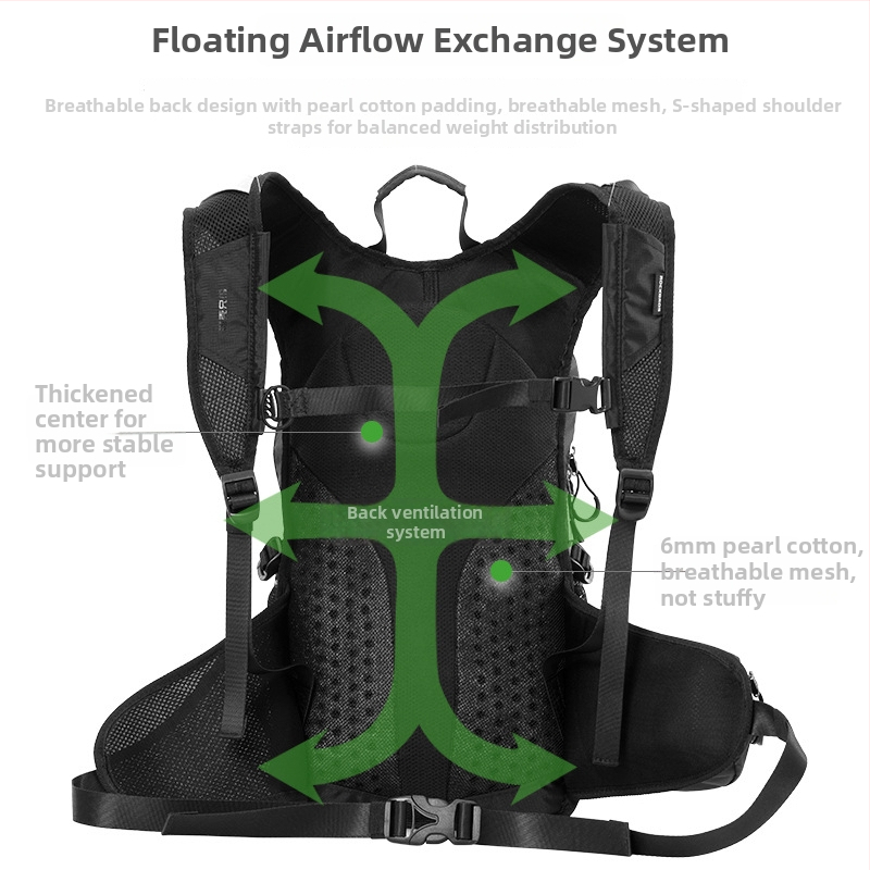 ROCKBROS Batoh s hydratačným systémom, 20 L, na bicyklovanie a turistiku, vodoodolný, unisex