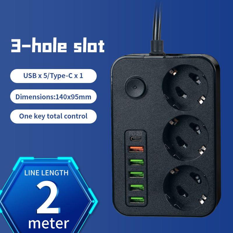 EU standardni USB-C pametni produžitelj s USB punjenjem