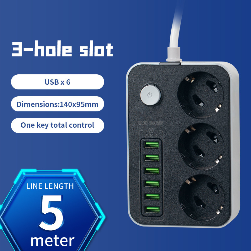 EU standardni USB-C pametni produžitelj s USB punjenjem