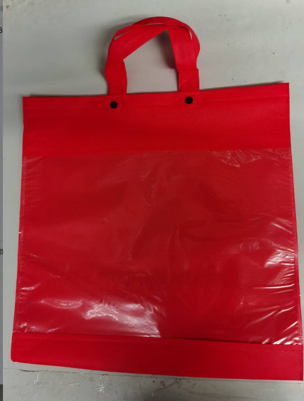 Torba tote od netkanog materijala s jastukom, prozirnim gumbom i mogućnošću tiskanja logotipa