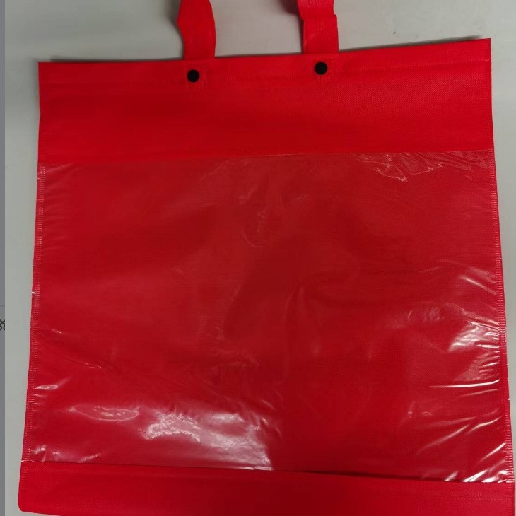 Torba tote od netkanog materijala s jastukom, prozirnim gumbom i mogućnošću tiskanja logotipa