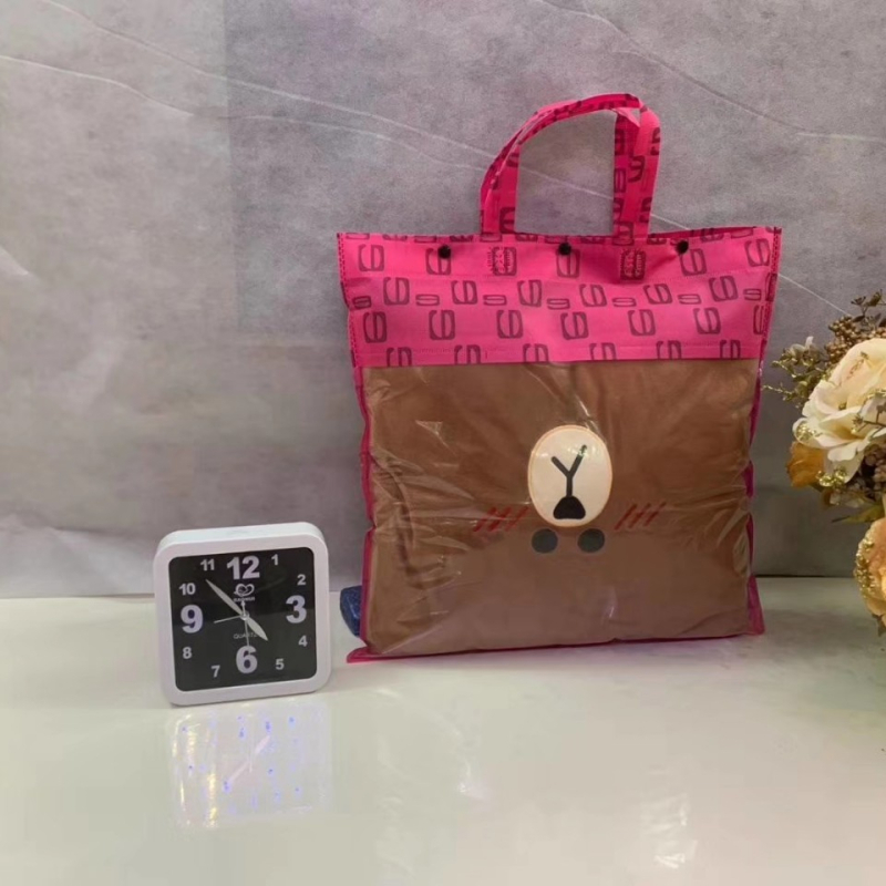 Torba tote od netkanog materijala s jastukom, prozirnim gumbom i mogućnošću tiskanja logotipa