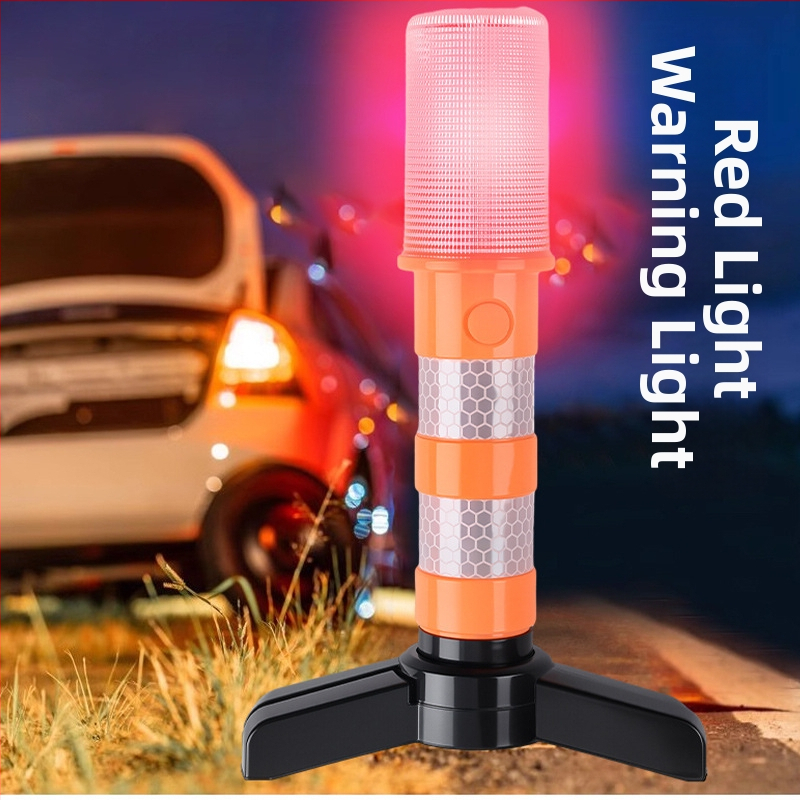 LED svetlo pre bezpečnosť vozidla so pevným magnetickým držiakom – núdzové blikajúce svetlo a dopravná palica