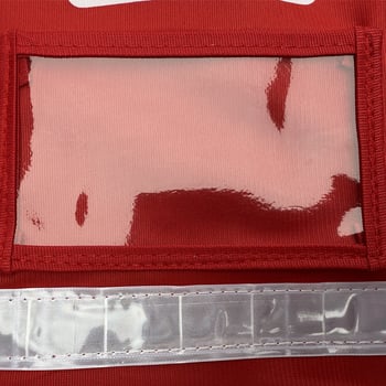 Reflektirajuća sigurnosna vesta s trakama i višestrukim džepovima za građevinske i sanitarne poslove