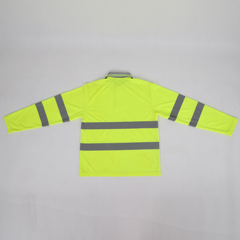 Fluorescentna reflektirajuća majica za gradilište s 5 cm reflektirajućom trakom II. klase, Bird's-eye tkanina 140 g