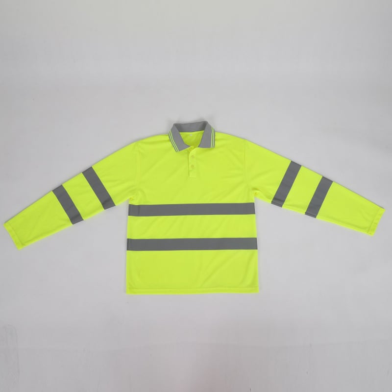 Fluorescentna reflektirajuća majica za gradilište s 5 cm reflektirajućom trakom II. klase, Bird's-eye tkanina 140 g