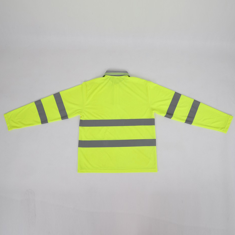 Fluorescentna reflektirajuća majica za gradilište s 5 cm reflektirajućom trakom II. klase, Bird's-eye tkanina 140 g