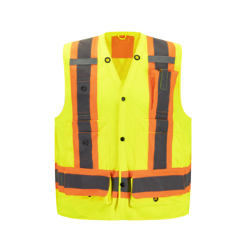 LM01 Reflektirajuća sigurnosna vest, fluorescenčna žuta, 63×64 cm, 100% poliester