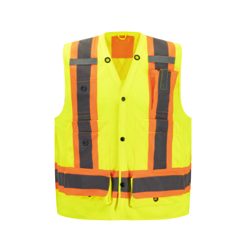 LM01 Reflektirajuća sigurnosna vest, fluorescenčna žuta, 63×64 cm, 100% poliester