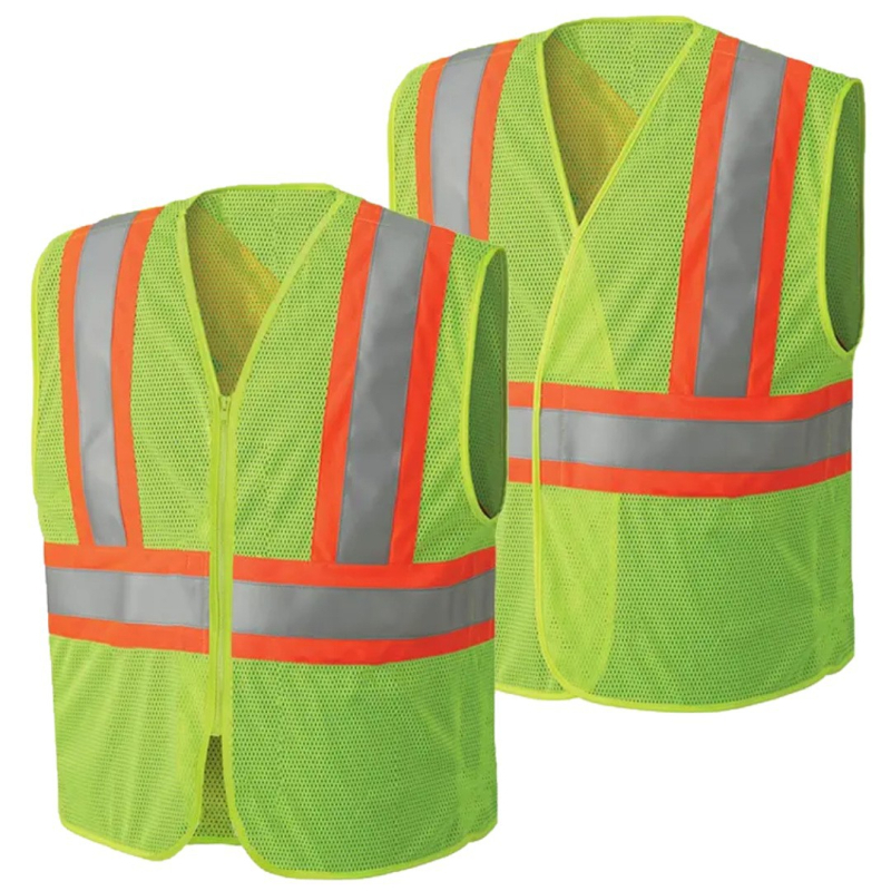 LM01 Reflektirajuća sigurnosna vest, fluorescenčna žuta, 63×64 cm, 100% poliester