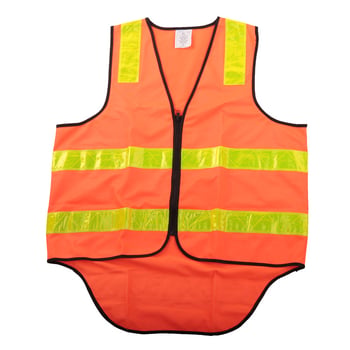 Reflektirajuća sigurnosna vestica od poliestera, fluorescencno žuta, mrežasti uzorak, za radnike u prometu i komunalnim službama
