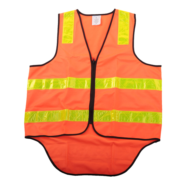 Reflektirajuća sigurnosna vestica od poliestera, fluorescencno žuta, mrežasti uzorak, za radnike u prometu i komunalnim službama