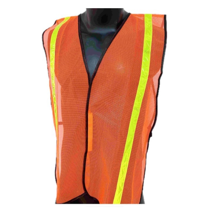 Reflektirajuća veste s bočnom elastičnom trakom, PVC mrežasta tkanina, puna mreža, 60/80 g/m² – ROSUN