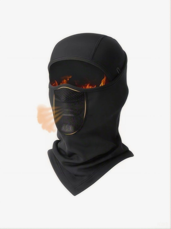 Maska za lice za skijanje s kapuljom, topla i prozračna, otporna na vjetar s fleec podlogom, unisex