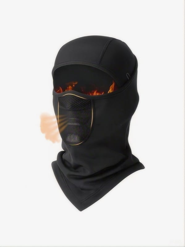 Maska za lice za skijanje s kapuljom, topla i prozračna, otporna na vjetar s fleec podlogom, unisex