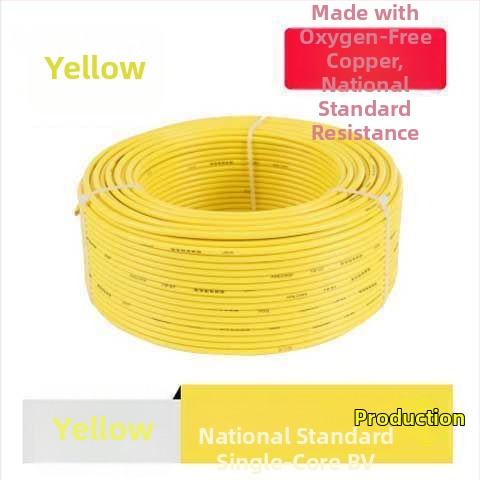 Renda BV čistý meďový kábel, národný štandard, jednovláknový pevný vodič, prierezy 1,5/2,5/4/6 mm², odolný voči ohňu pre domáce dekorácie