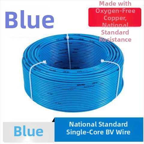 Renda BV čistý meďový kábel, národný štandard, jednovláknový pevný vodič, prierezy 1,5/2,5/4/6 mm², odolný voči ohňu pre domáce dekorácie