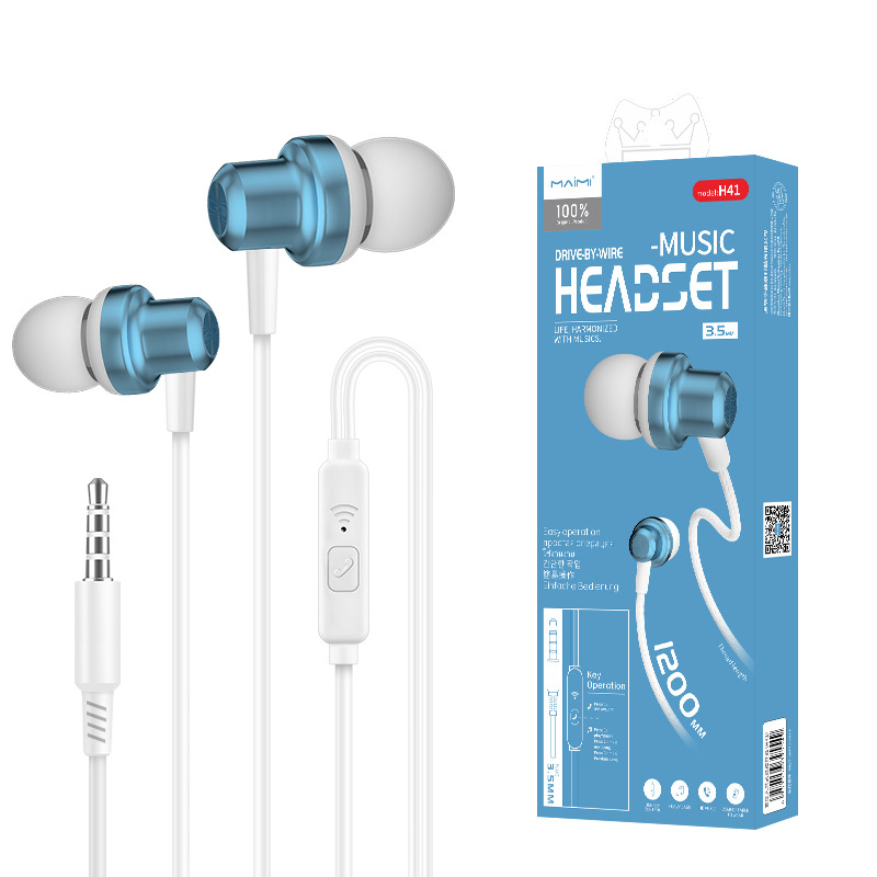 Mai Mi H41 žične in-ear slušalice, 3.5 mm, Android, s mikrofonom, za gaming, visokokvalitetan zvuk