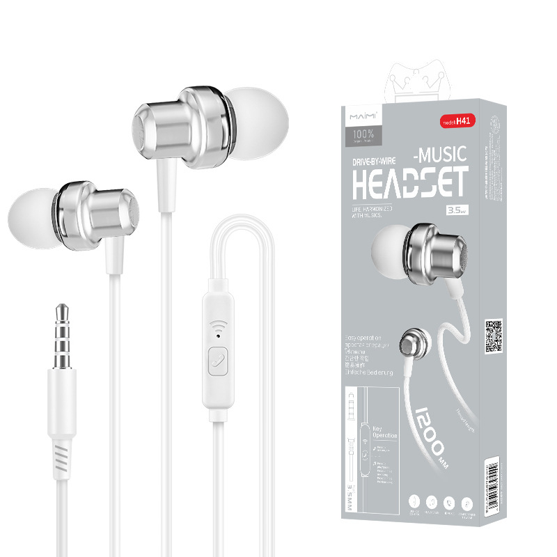 Mai Mi H41 žične in-ear slušalice, 3.5 mm, Android, s mikrofonom, za gaming, visokokvalitetan zvuk
