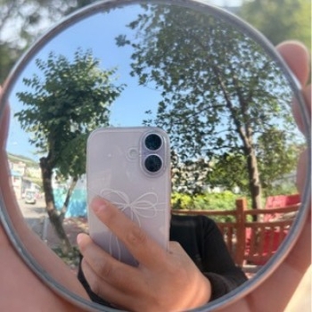 Malo okruglo putno ogledalo za fotografiju, ručno izrađen alat za check-in, HD konveksno ogledalo, vanjska širokokutna rekvizita za fotografiranje, auto ogledalo