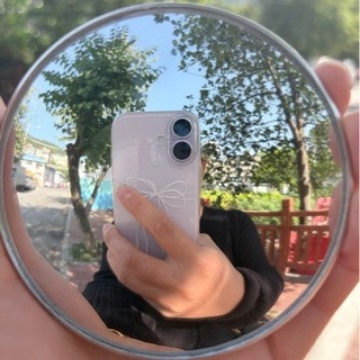 Malo okruglo putno ogledalo za fotografiju, ručno izrađen alat za check-in, HD konveksno ogledalo, vanjska širokokutna rekvizita za fotografiranje, auto ogledalo