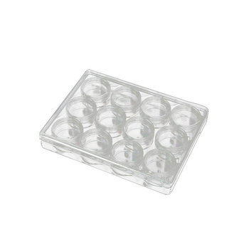Prozirna kutija za bočice od 10 g s 12 pretinaca, plastični organizator za nokte i šminku, kutija za pohranu perli