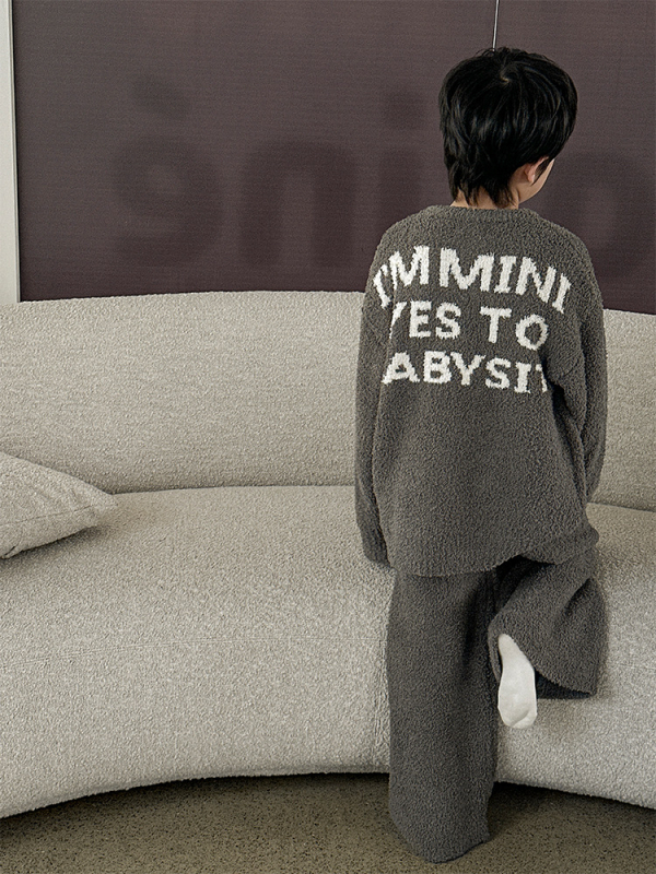 Dječji komplet pidžama od koralnog flisa, jesen-zima 2025, dvodijelni set, panda otisak, dugi rukavi