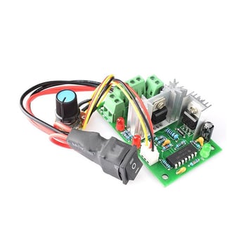 PWM контролер за микро двигател 12V/24V DC четков мотор с превключвател напред/назад и регулиране на скоростта