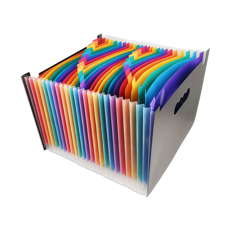 Plastični organizator dokumenata sa 25 pretinaca, trostruko zatvaranje i kaiš za kačenje, flip accordion dizajn, A4, višeslojni PP organizator dokumenata