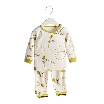 Dječji set od 100% pamuka, nježan na koži, za proljeće i jesen, dvodjelni, unisex, s motivom crtanih likova, gornji dio s dugim rukavima i kratke hlače