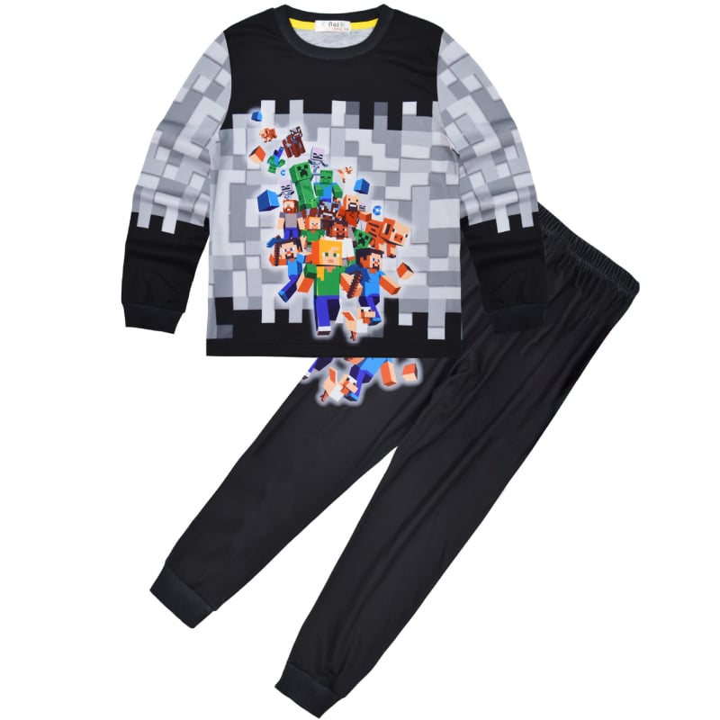 Készleten: Gyerekeknek szóló otthoni szett hosszú ujjúval, két részes pizsama digitális nyomtatással, 6028