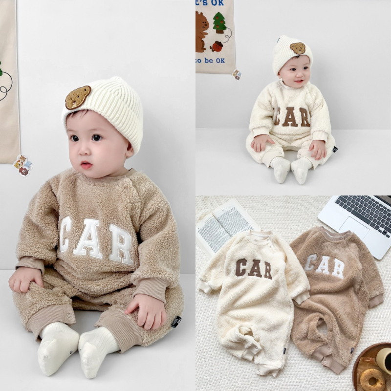 Fanjin Baby flis podstavljeno zimsko odijelo za bebe, s dugim rukavima, debeli materijal
