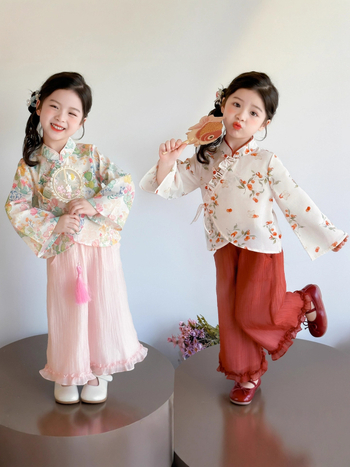 Σετ δύο ρούχων για κορίτσια σε κινεζικό στυλ, φθινόπωρο 2025