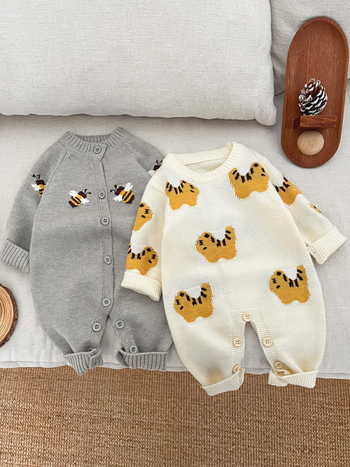 Nova beba pleteni overál za proljeće i jesen, unisex, dugi rukavi