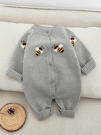Nova beba pleteni overál za proljeće i jesen, unisex, dugi rukavi