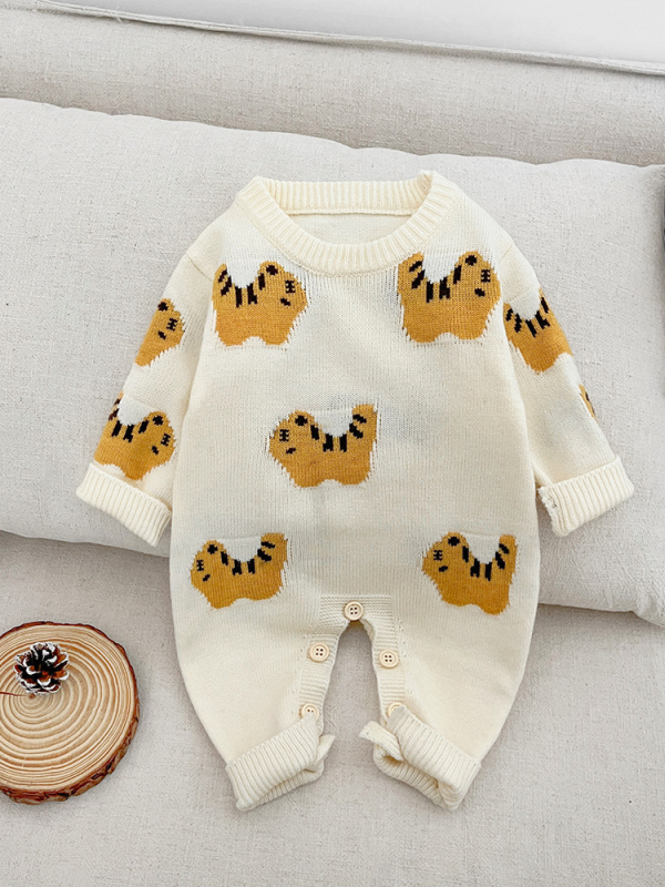 Nova beba pleteni overál za proljeće i jesen, unisex, dugi rukavi