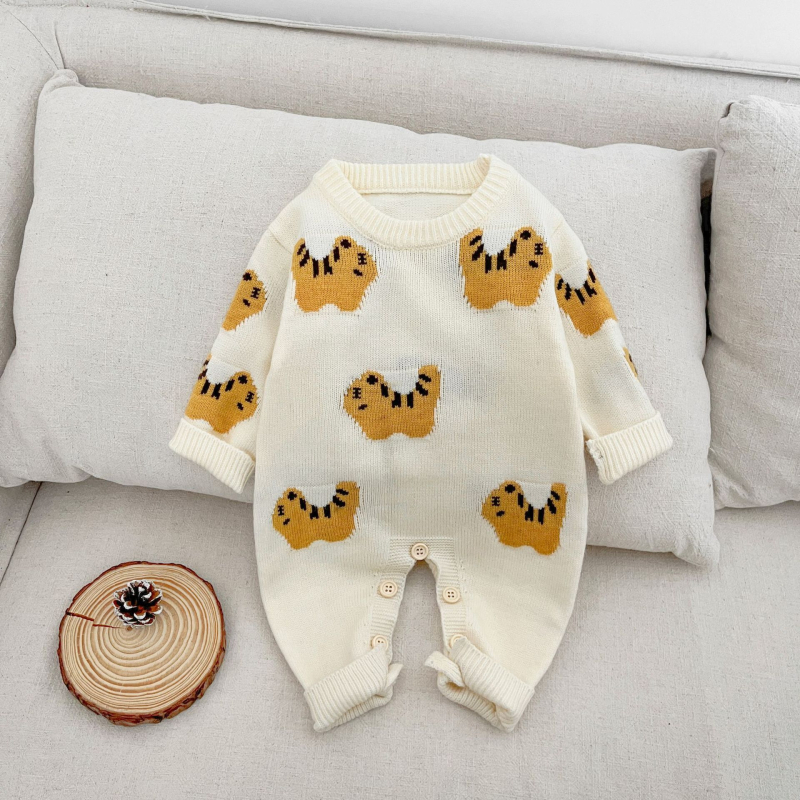 Nova beba pleteni overál za proljeće i jesen, unisex, dugi rukavi