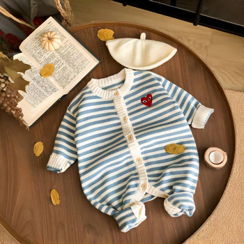 Salopetă de toamnă din tricot pentru nou-născuți, unisex, mâneci lungi, 0–12 luni