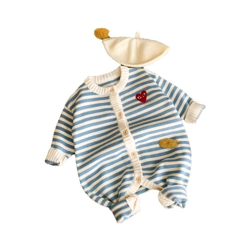 Salopetă de toamnă din tricot pentru nou-născuți, unisex, mâneci lungi, 0–12 luni