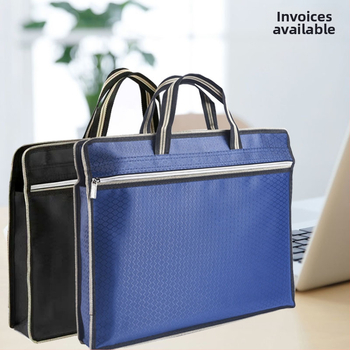 A4 torba za dokumente sa zipom i ručkom, PVC materijal, za uredske sastanke, tiskani logotip
