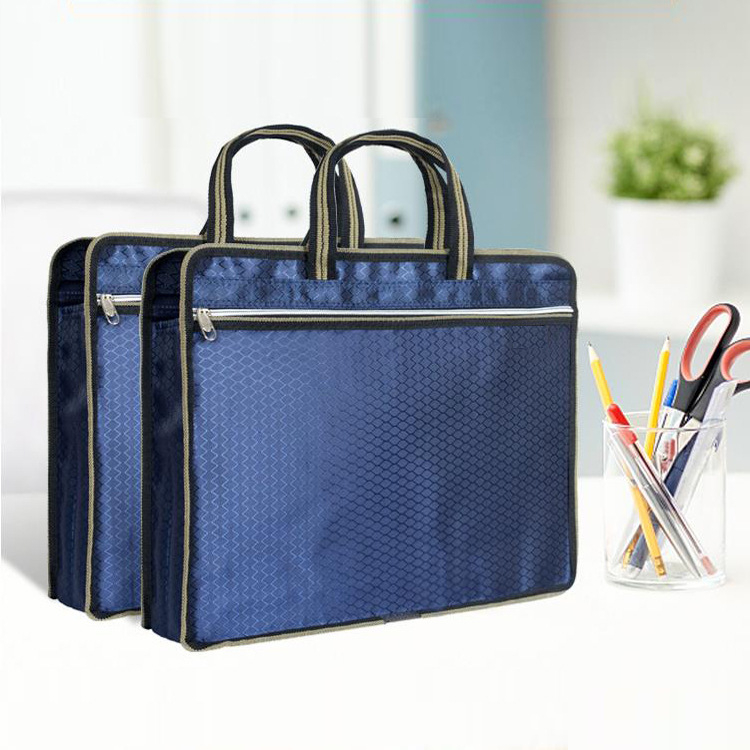 A4 torba za dokumente sa zipom i ručkom, PVC materijal, za uredske sastanke, tiskani logotip