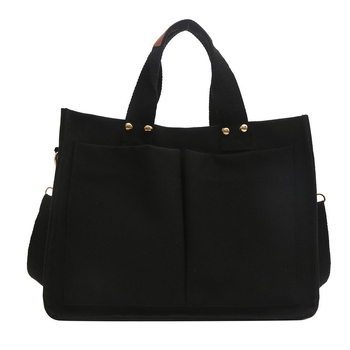 Platnena Tote torba s velikim kapacitetom, za rameno ili crossbody, studentski stil, magnetsko zatvaranje