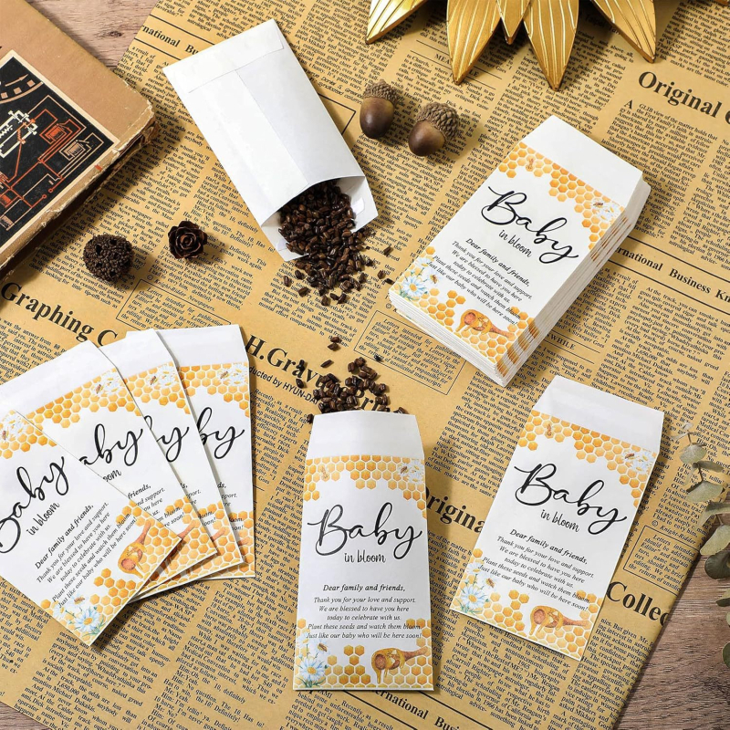 Seed envelope u Instagram stilu, kraft papir darovna vrećica, pozivnica i razglednica u malom kuvertu