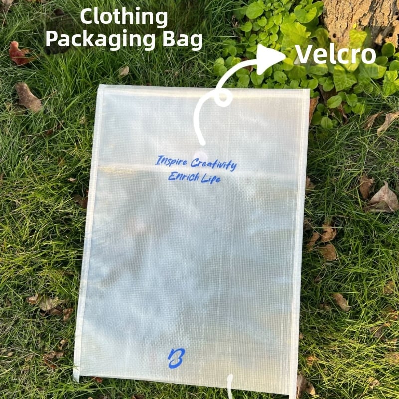 Priehľadná tkaná taška na dokumenty so suchým zipsom, na uskladnenie oblečenia a detského oblečenia, personalizované logo