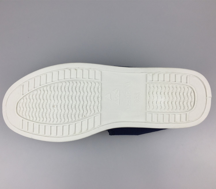 Pantofi anti-static din PVC și pânză, cu patru găuri pentru șireturi, talie joasă, fără praf