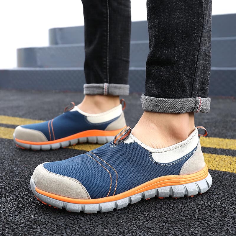 Sigurne radne cipele, Slip-On, ultra lagane, šarene, protuklizne, prozračne, otporne na udarce, antistatike, 1 par