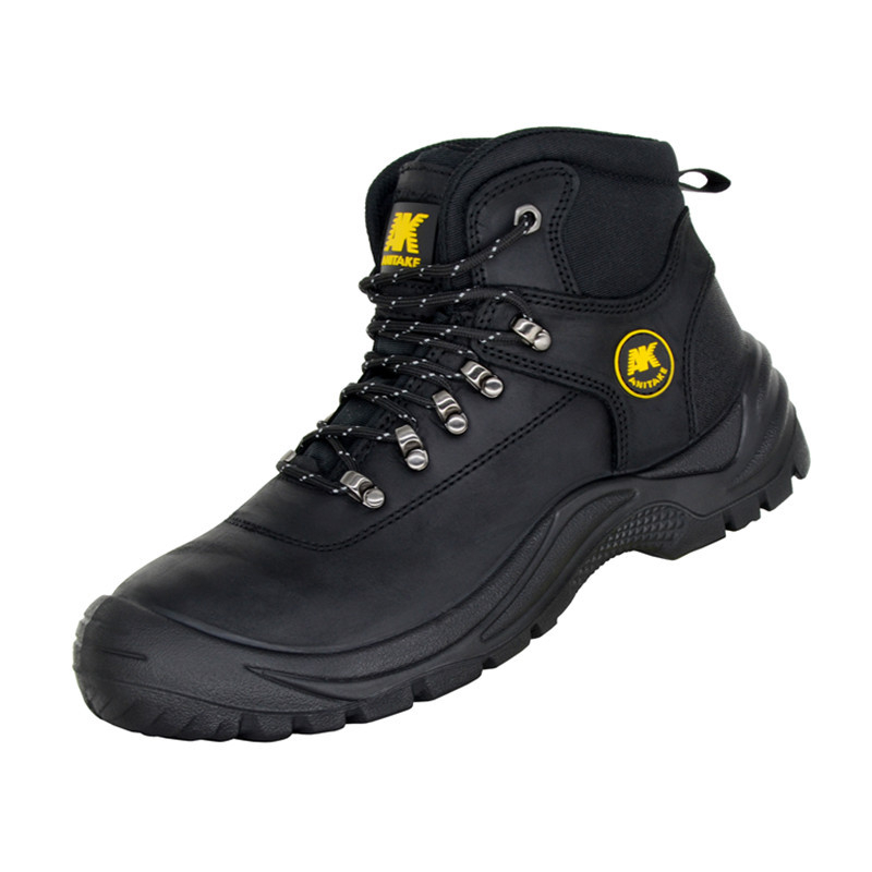 Pantofi de protecție pentru bărbați, încălțăminte de lucru cu protecție la șoc și perforare, rezistenți la abraziune, antiderapante, din piele Crazy Horse nubuk, vârf din fibră de sticlă