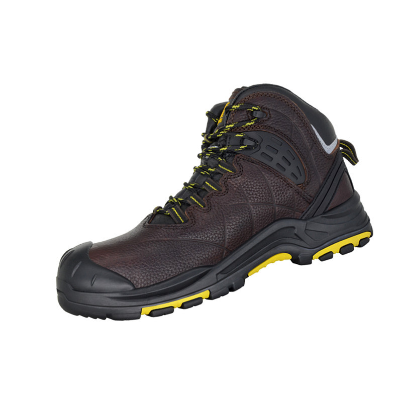 Pantofi de protecție pentru bărbați, încălțăminte de lucru cu protecție la șoc și perforare, rezistenți la abraziune, antiderapante, din piele Crazy Horse nubuk, vârf din fibră de sticlă