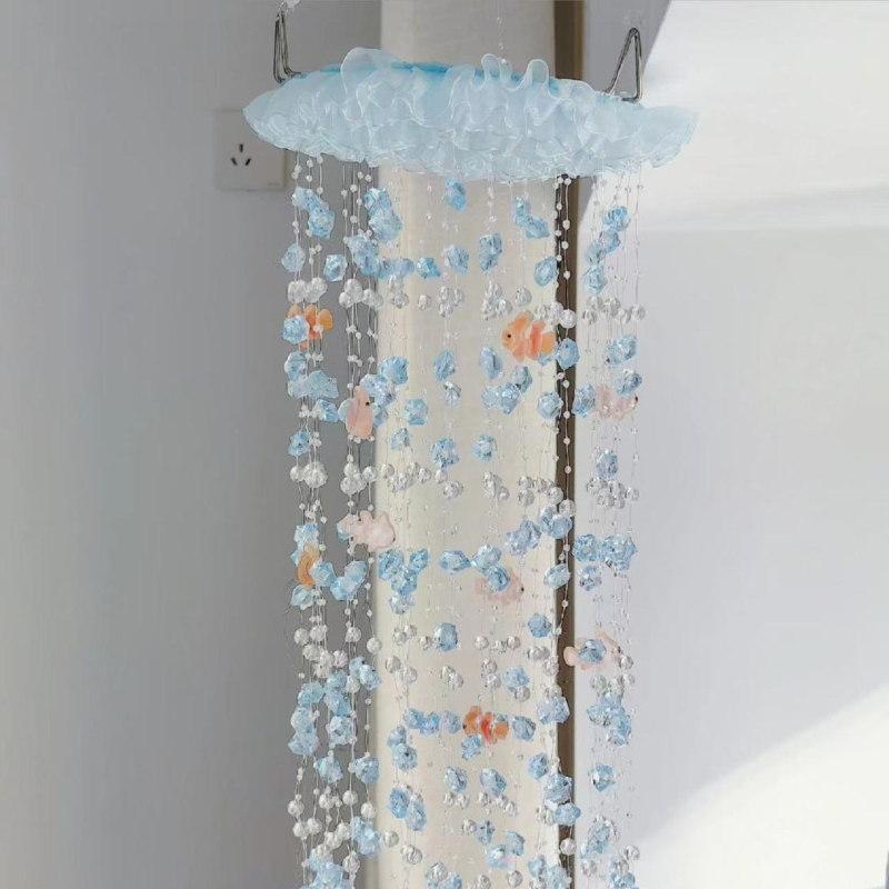 DIY komplet zvončić na vjetar s motivom Air Koi – za balkon ili spavaću sobu, svjež stil